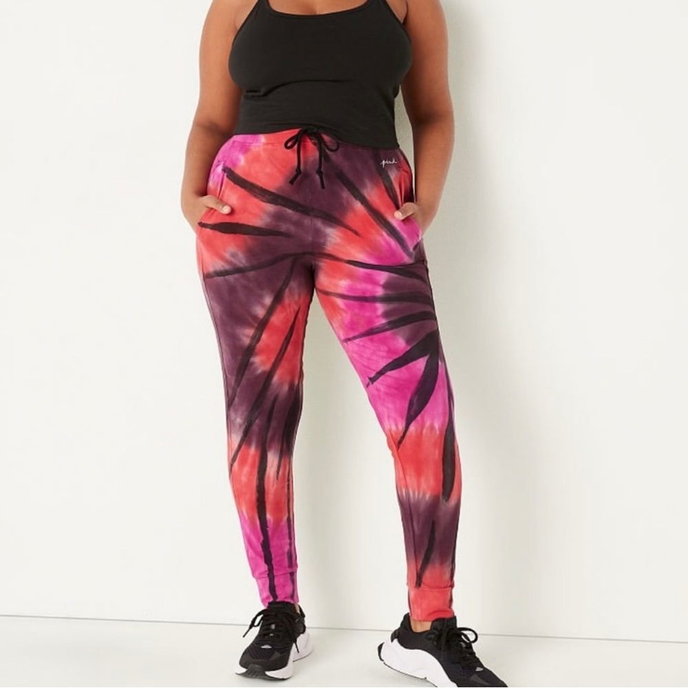 Victoria Secret PINK High Waist Cotton Full Length Campus Jogger Supernova L NWT